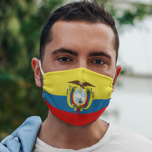 65 MCMLXV Unisex Ecuador Flag Print Face Mask - 65mcmlxv