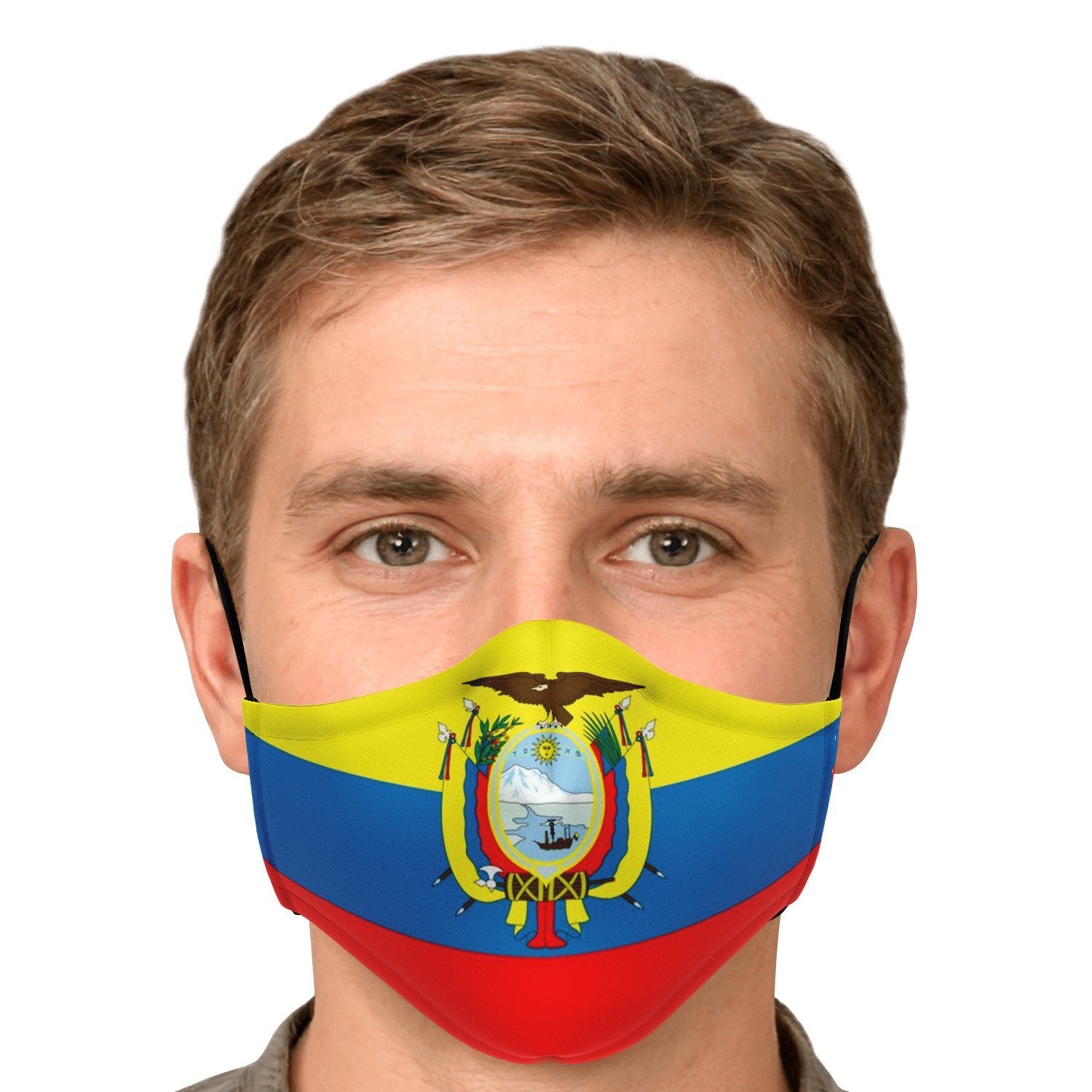 65 MCMLXV Unisex Ecuador Flag Print Face Mask - 65mcmlxv