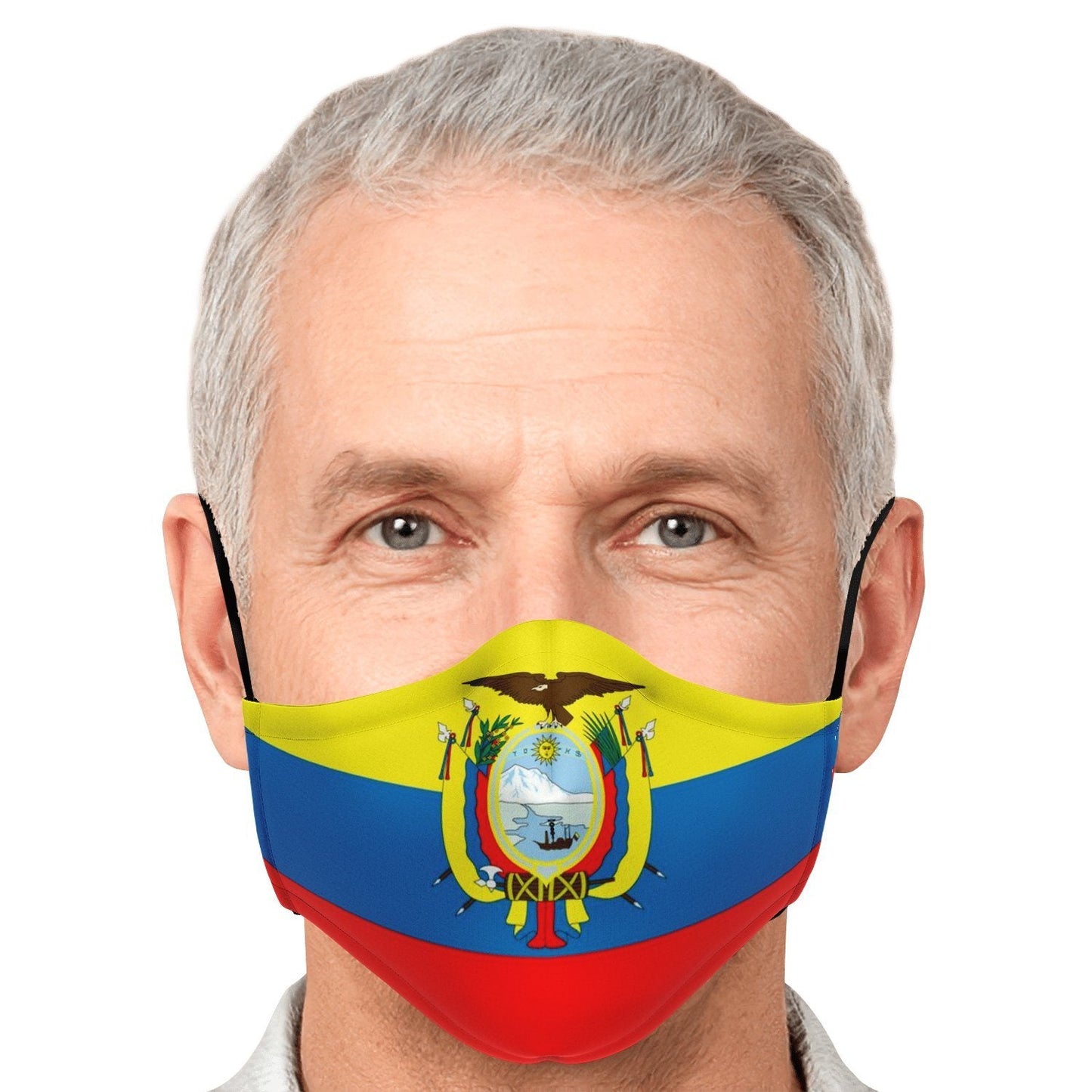 65 MCMLXV Unisex Ecuador Flag Print Face Mask - 65mcmlxv