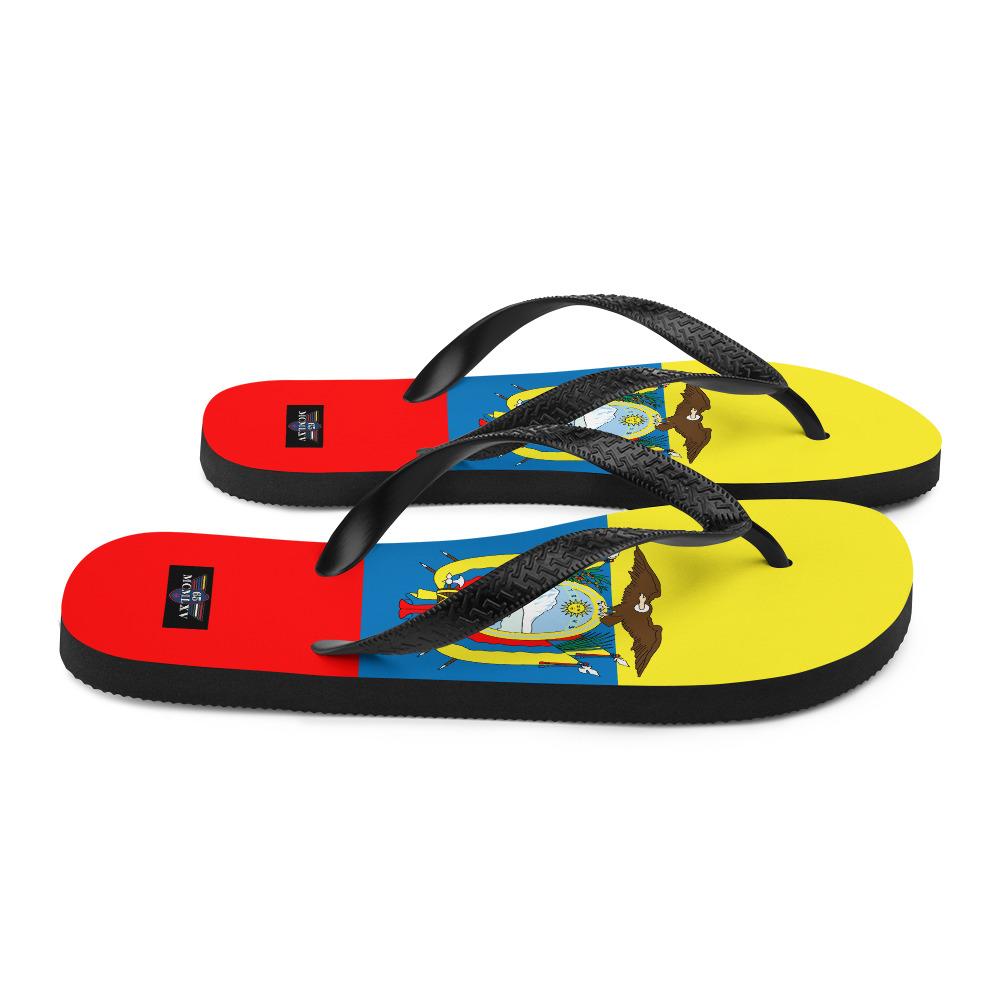 65 MCMLXV Unisex Ecuador Flag Print Flip - Flops - 65mcmlxv