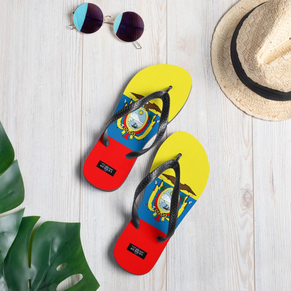 65 MCMLXV Unisex Ecuador Flag Print Flip - Flops - 65mcmlxv