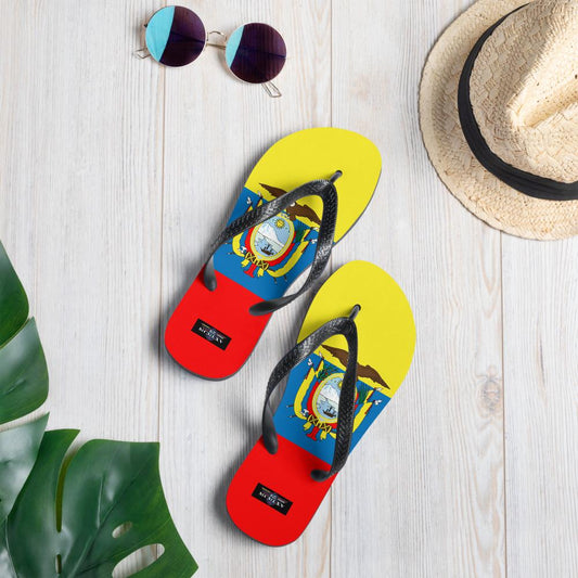 65 MCMLXV Unisex Ecuador Flag Print Flip - Flops - 65mcmlxv