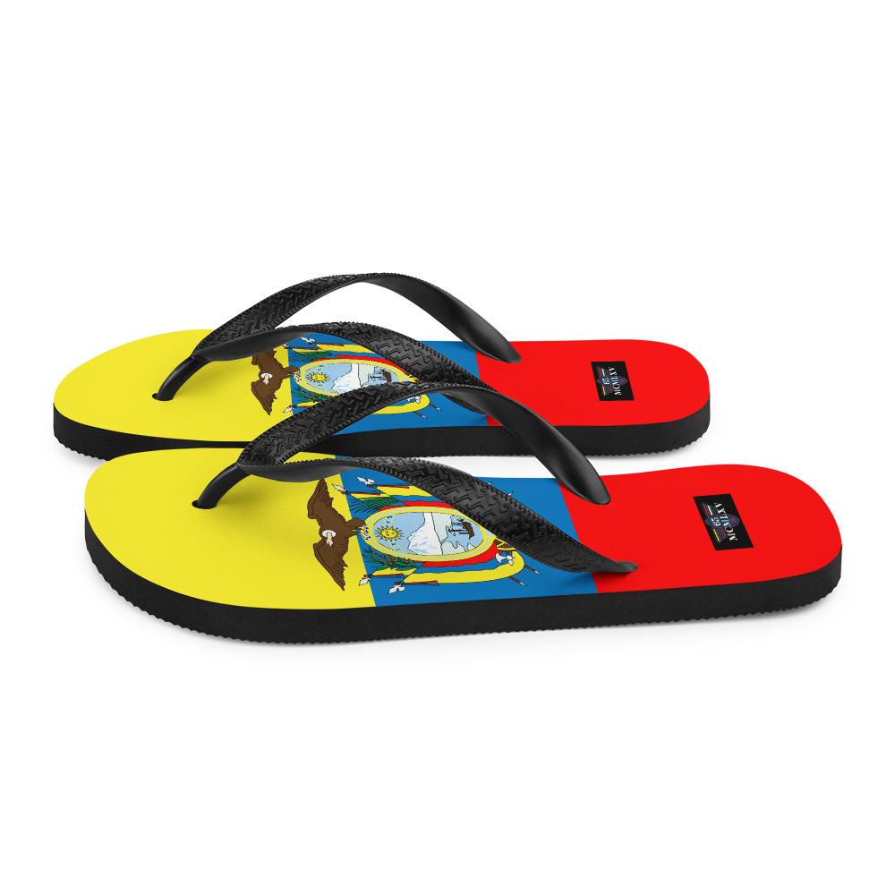 65 MCMLXV Unisex Ecuador Flag Print Flip - Flops - 65mcmlxv