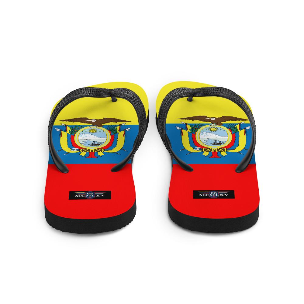 65 MCMLXV Unisex Ecuador Flag Print Flip - Flops - 65mcmlxv