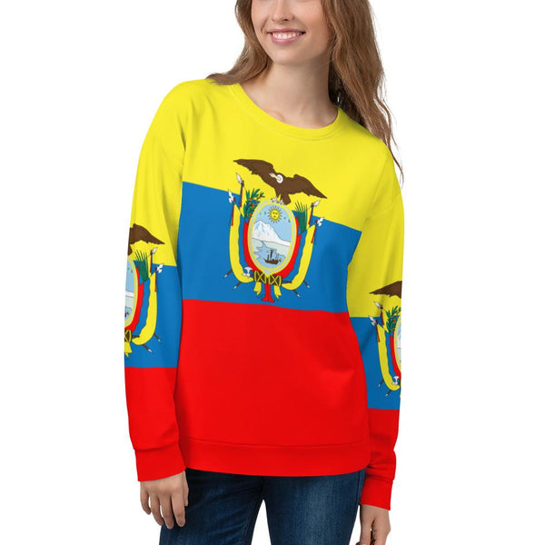 65 MCMLXV Unisex Ecuador Flag Print Sweatshirt - 65mcmlxv
