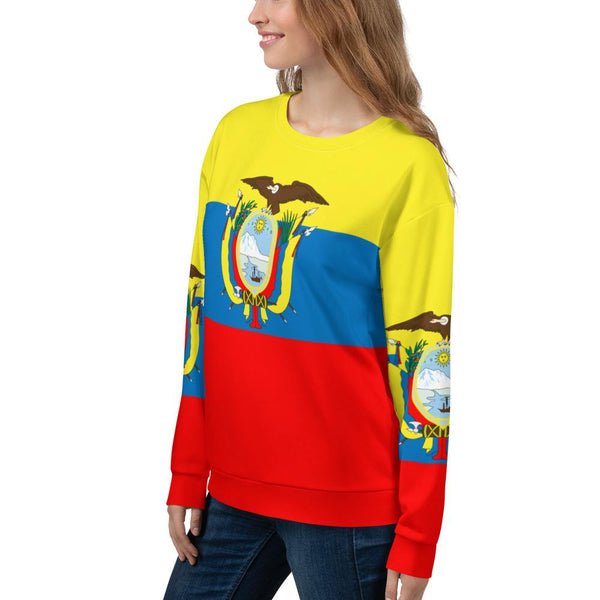 65 MCMLXV Unisex Ecuador Flag Print Sweatshirt - 65mcmlxv