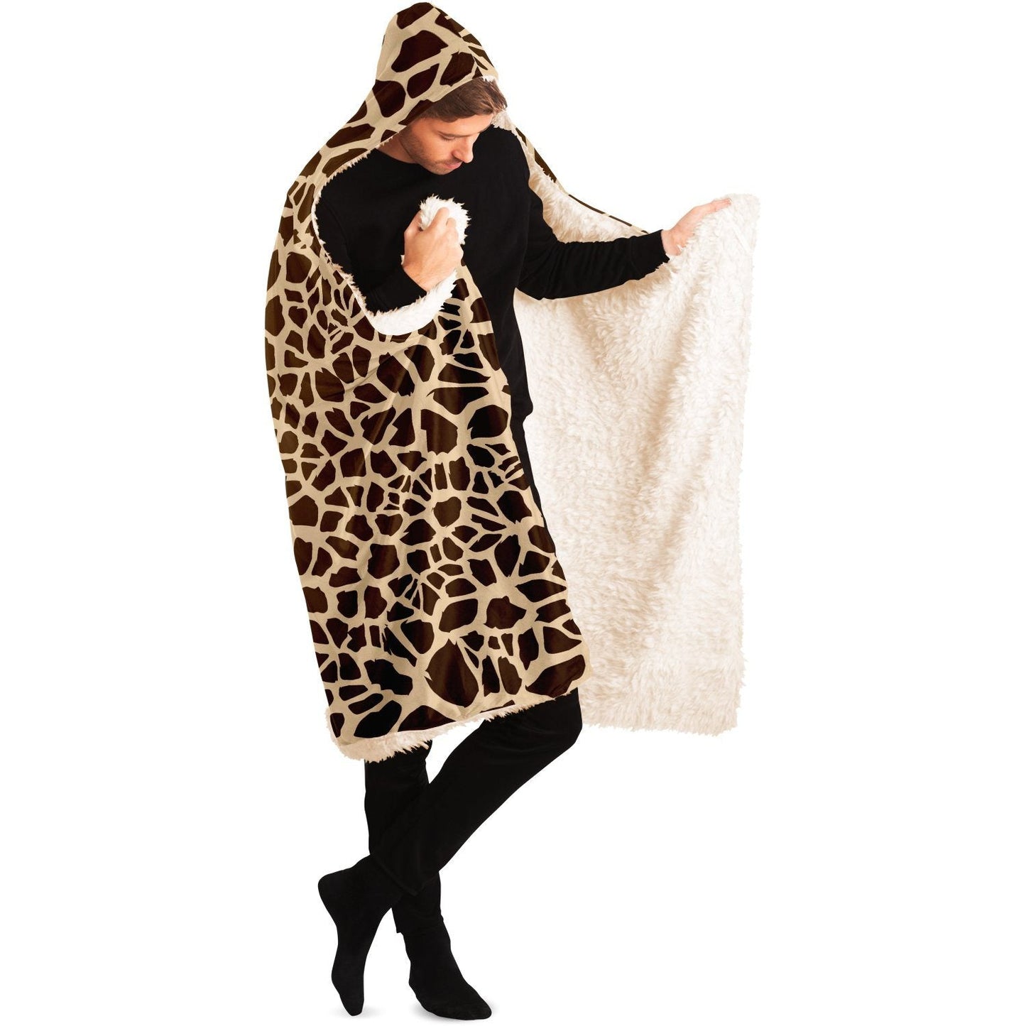 65 MCMLXV Unisex Giraffe Print Hooded Blanket - 65mcmlxv