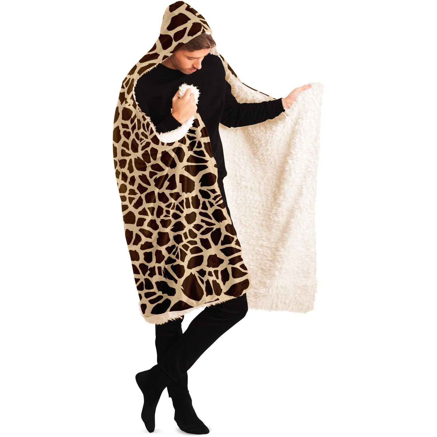 65 MCMLXV Unisex Giraffe Print Hooded Blanket - 65mcmlxv