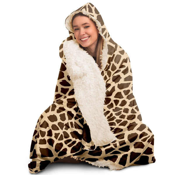 65 MCMLXV Unisex Giraffe Print Hooded Blanket - 65mcmlxv