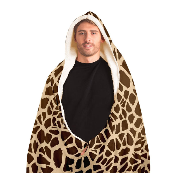65 MCMLXV Unisex Giraffe Print Hooded Blanket - 65mcmlxv