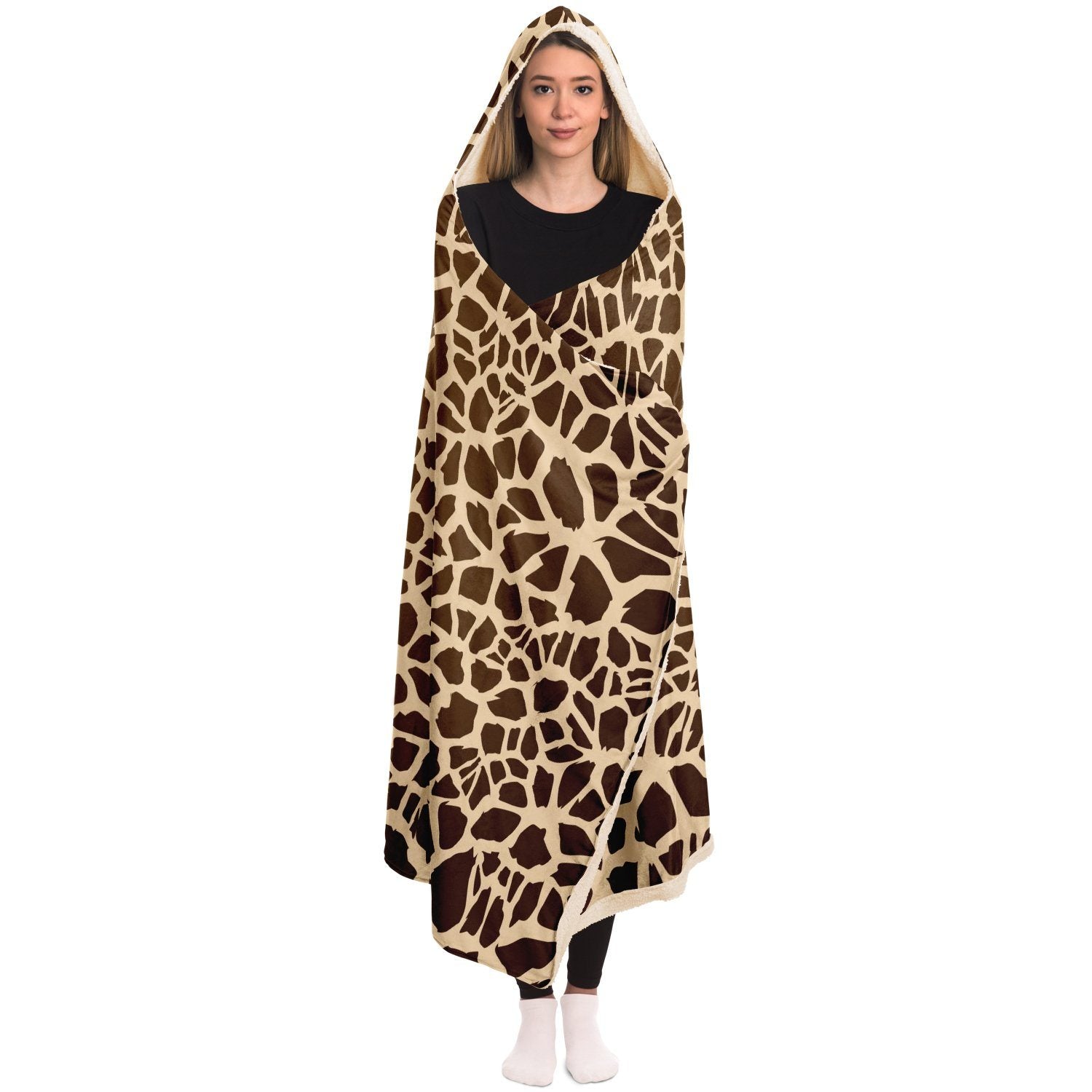 65 MCMLXV Unisex Giraffe Print Hooded Blanket - 65mcmlxv