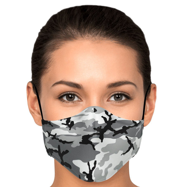 65 MCMLXV Unisex Grey Camouflage Print Face Mask - 65mcmlxv