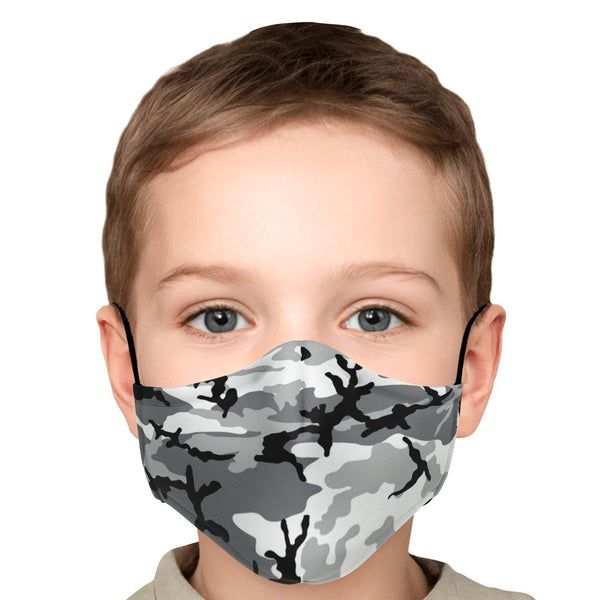 65 MCMLXV Unisex Grey Camouflage Print Face Mask - 65mcmlxv