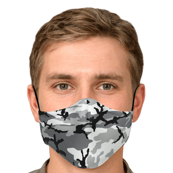 65 MCMLXV Unisex Grey Camouflage Print Face Mask - 65mcmlxv