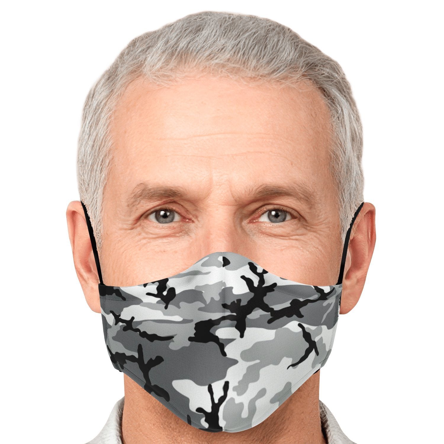 65 MCMLXV Unisex Grey Camouflage Print Face Mask - 65mcmlxv