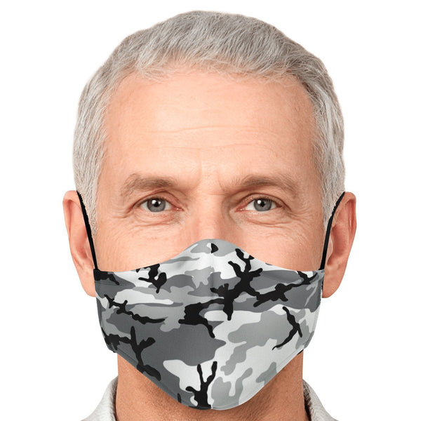 65 MCMLXV Unisex Grey Camouflage Print Face Mask - 65mcmlxv