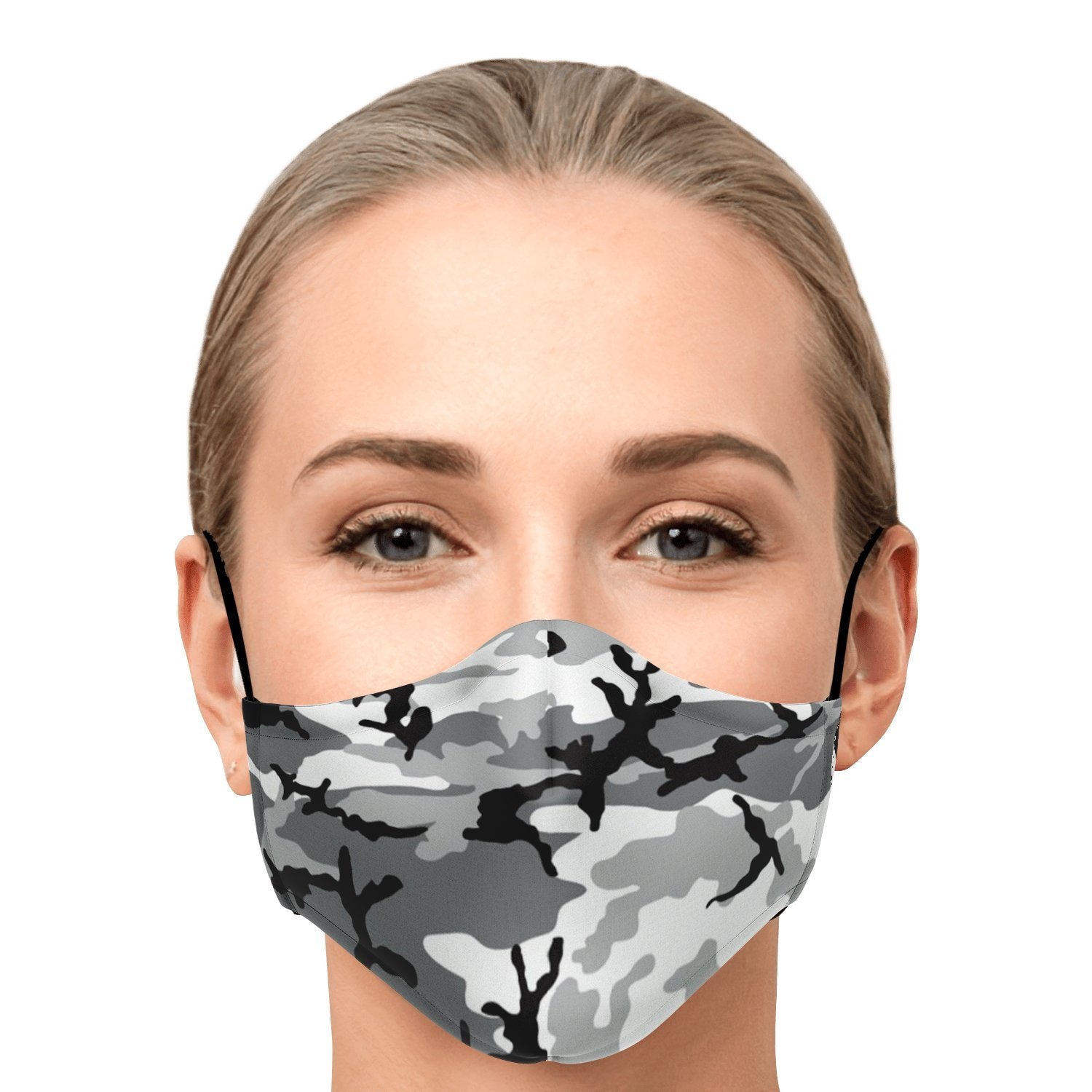 65 MCMLXV Unisex Grey Camouflage Print Face Mask - 65mcmlxv
