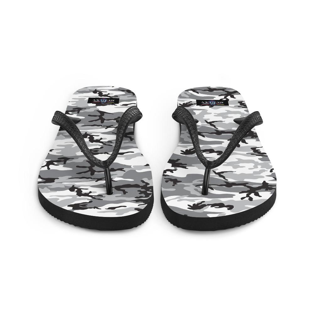 65 MCMLXV Unisex Grey Camouflage Print Flip - Flops - 65mcmlxv