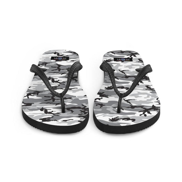 65 MCMLXV Unisex Grey Camouflage Print Flip - Flops - 65mcmlxv