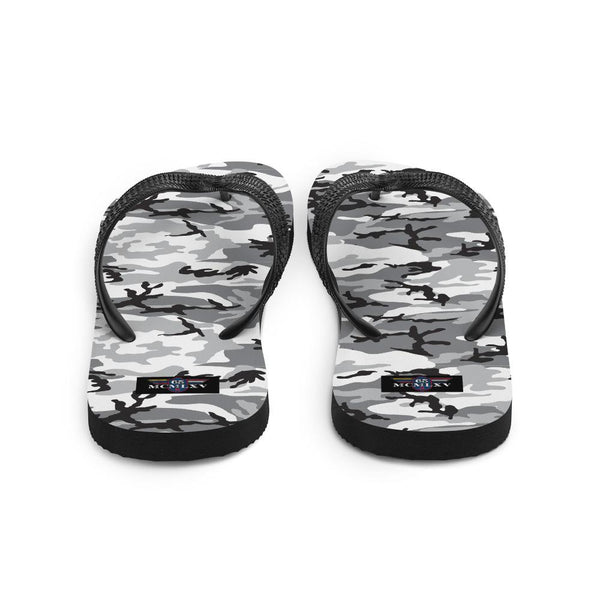 65 MCMLXV Unisex Grey Camouflage Print Flip - Flops - 65mcmlxv