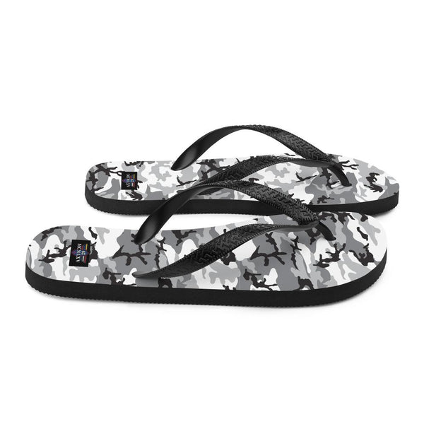 65 MCMLXV Unisex Grey Camouflage Print Flip - Flops - 65mcmlxv
