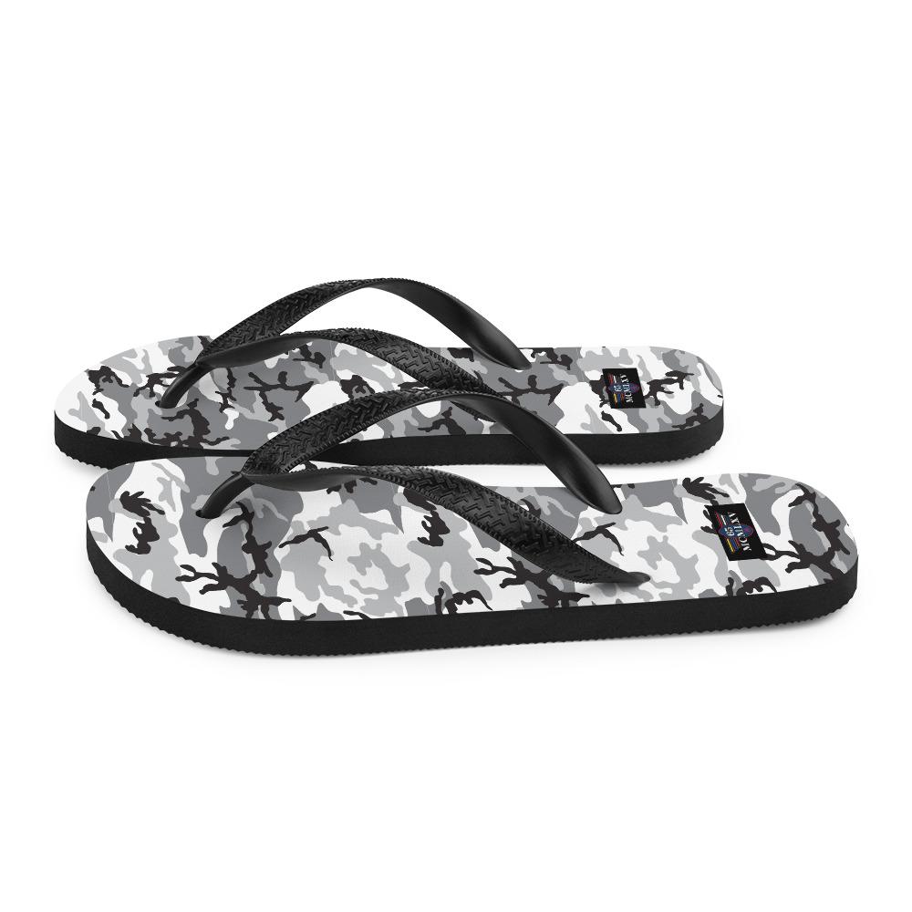 65 MCMLXV Unisex Grey Camouflage Print Flip - Flops - 65mcmlxv