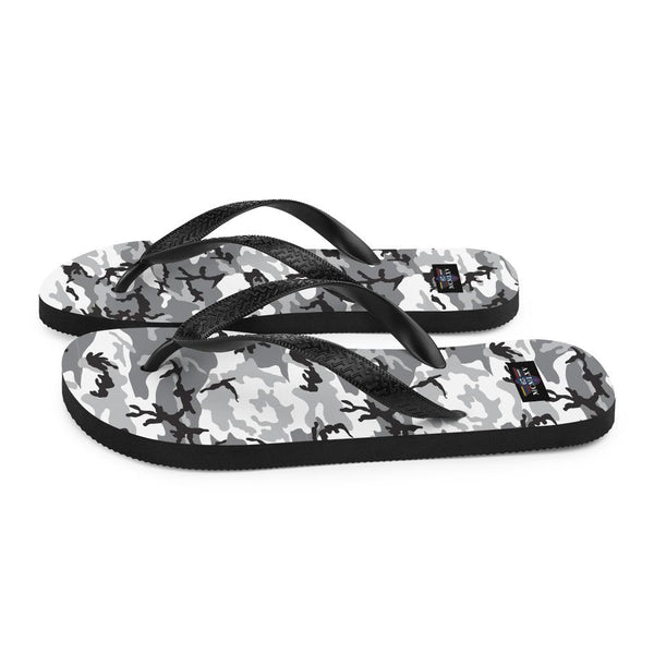 65 MCMLXV Unisex Grey Camouflage Print Flip - Flops - 65mcmlxv