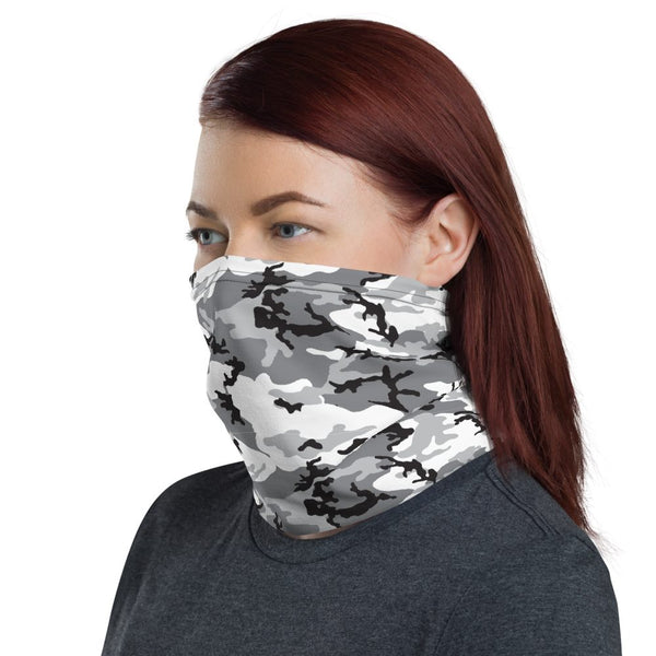 65 MCMLXV Unisex Grey Camouflage Print Neck Gaiter - 65mcmlxv