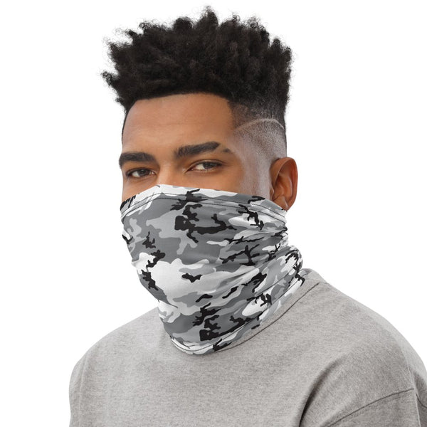 65 MCMLXV Unisex Grey Camouflage Print Neck Gaiter - 65mcmlxv