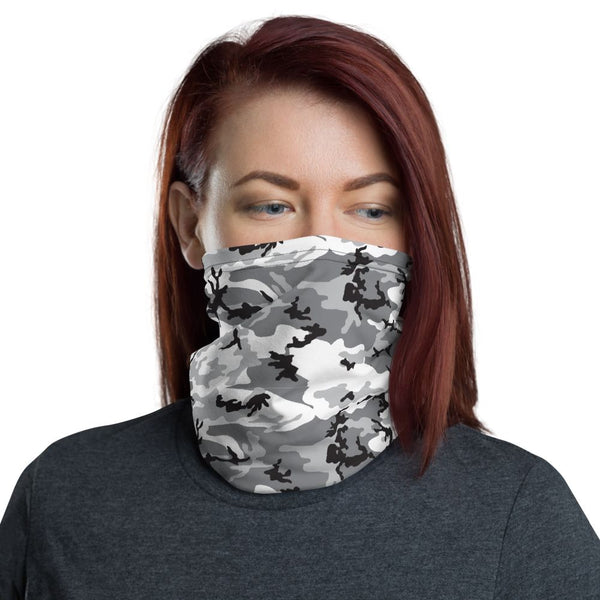 65 MCMLXV Unisex Grey Camouflage Print Neck Gaiter - 65mcmlxv