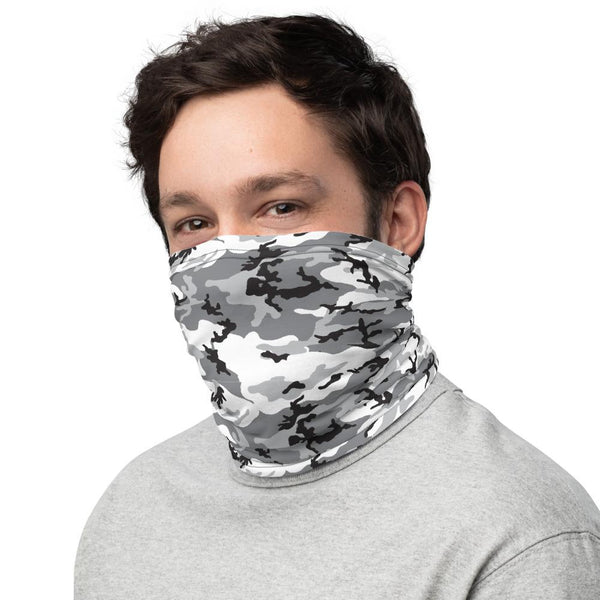 65 MCMLXV Unisex Grey Camouflage Print Neck Gaiter - 65mcmlxv