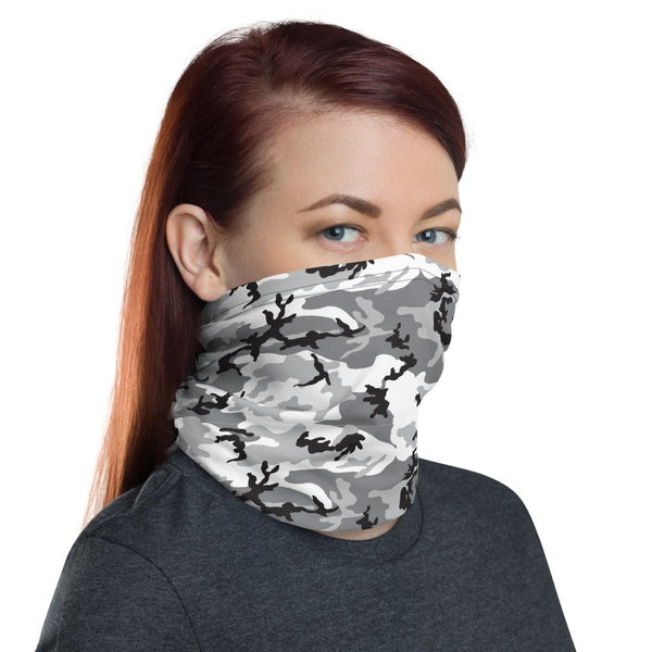 65 MCMLXV Unisex Grey Camouflage Print Neck Gaiter - 65mcmlxv