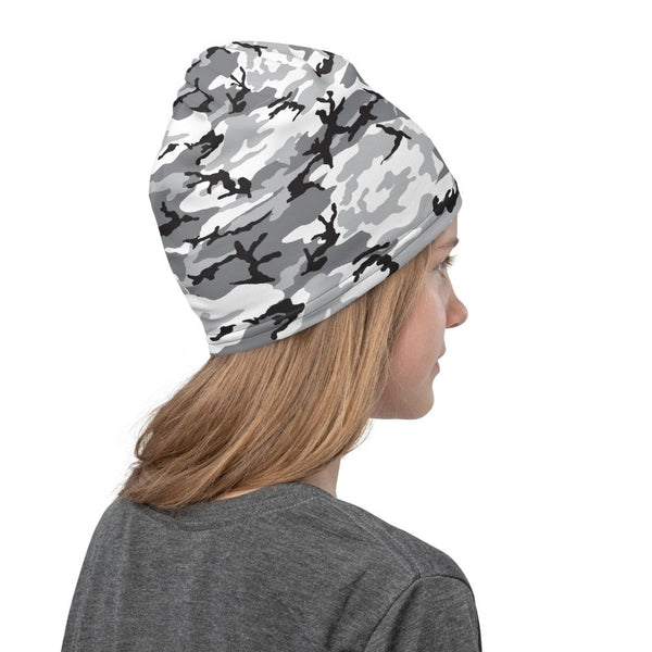 65 MCMLXV Unisex Grey Camouflage Print Neck Gaiter - 65mcmlxv