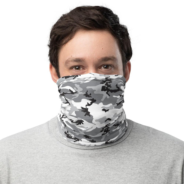 65 MCMLXV Unisex Grey Camouflage Print Neck Gaiter - 65mcmlxv