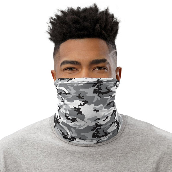 65 MCMLXV Unisex Grey Camouflage Print Neck Gaiter - 65mcmlxv