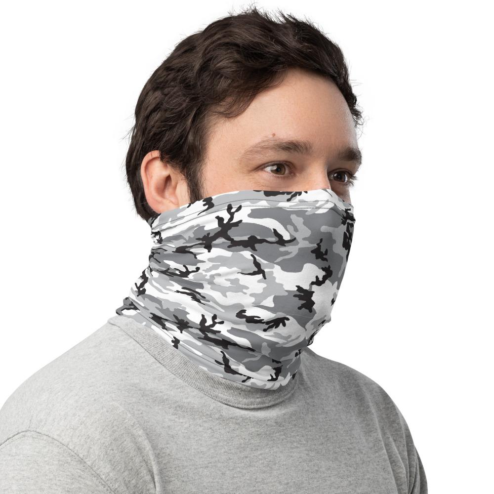65 MCMLXV Unisex Grey Camouflage Print Neck Gaiter - 65mcmlxv