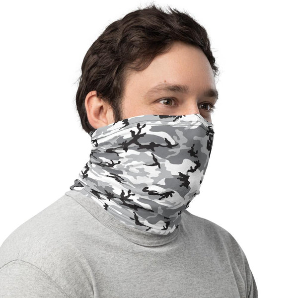 65 MCMLXV Unisex Grey Camouflage Print Neck Gaiter - 65mcmlxv