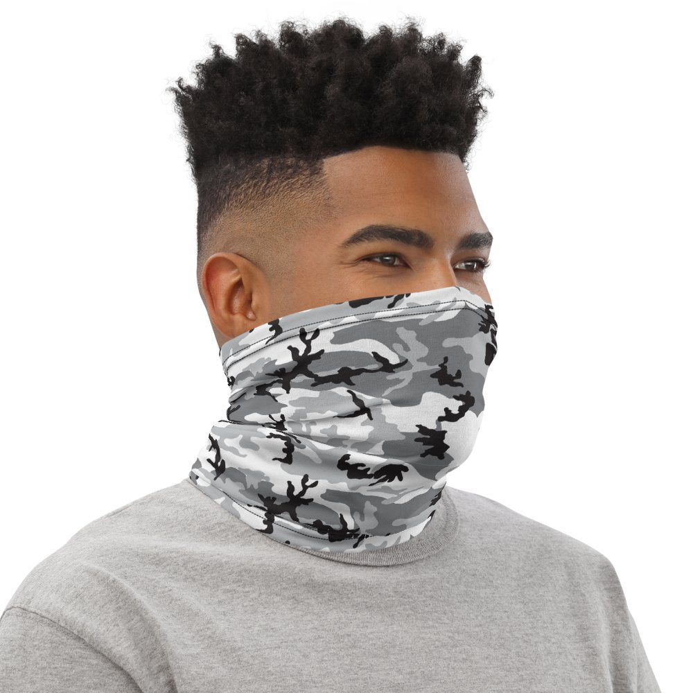 65 MCMLXV Unisex Grey Camouflage Print Neck Gaiter - 65mcmlxv