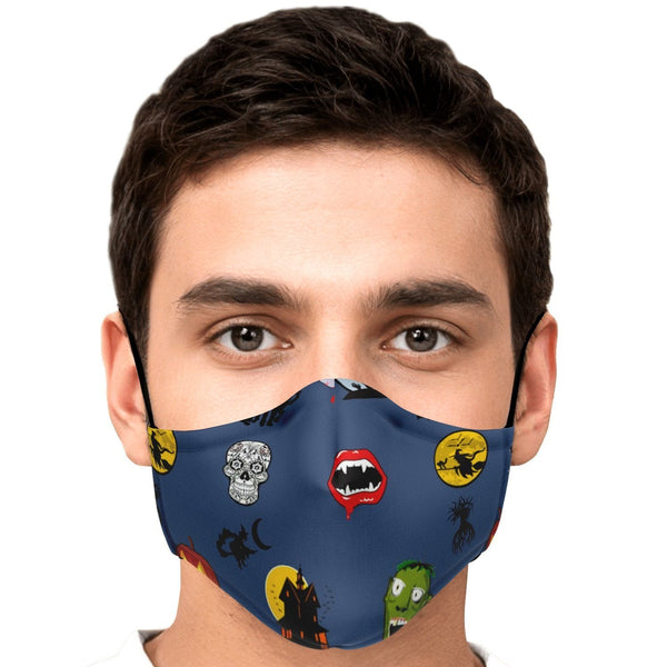 65 MCMLXV Unisex Halloween Icons Print Face Mask - 65mcmlxv