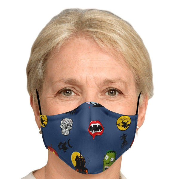 65 MCMLXV Unisex Halloween Icons Print Face Mask - 65mcmlxv