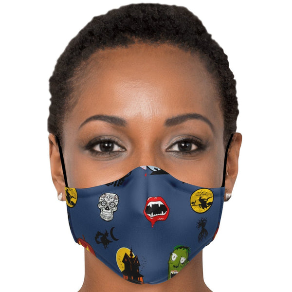 65 MCMLXV Unisex Halloween Icons Print Face Mask - 65mcmlxv
