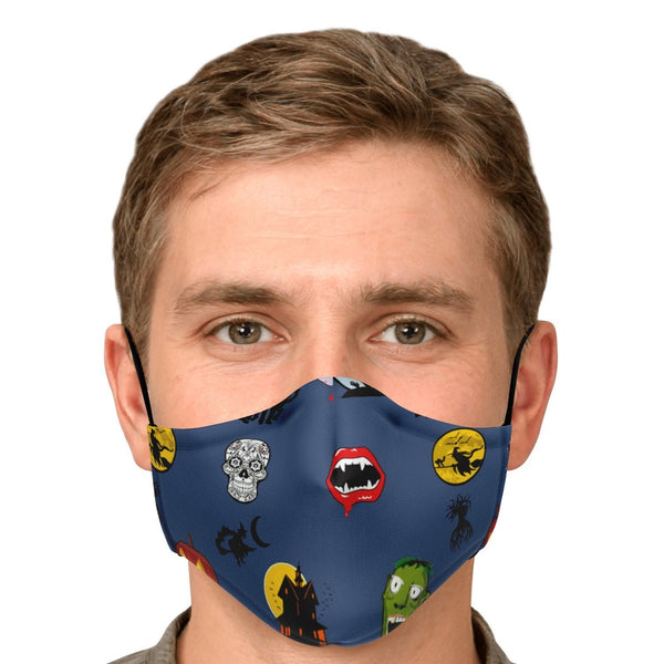 65 MCMLXV Unisex Halloween Icons Print Face Mask - 65mcmlxv