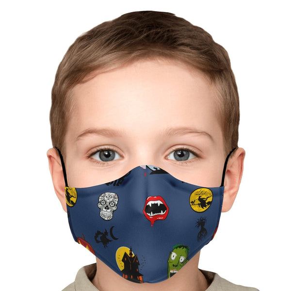 65 MCMLXV Unisex Halloween Icons Print Face Mask - 65mcmlxv