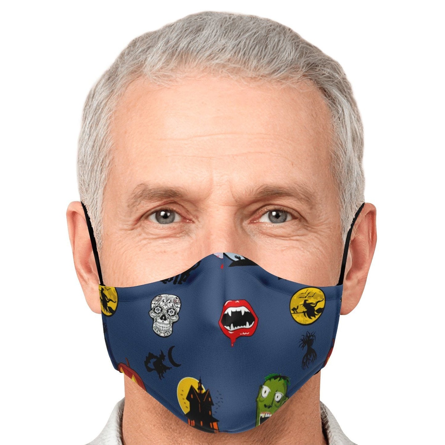 65 MCMLXV Unisex Halloween Icons Print Face Mask - 65mcmlxv