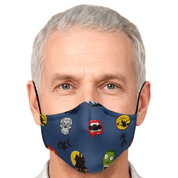 65 MCMLXV Unisex Halloween Icons Print Face Mask - 65mcmlxv