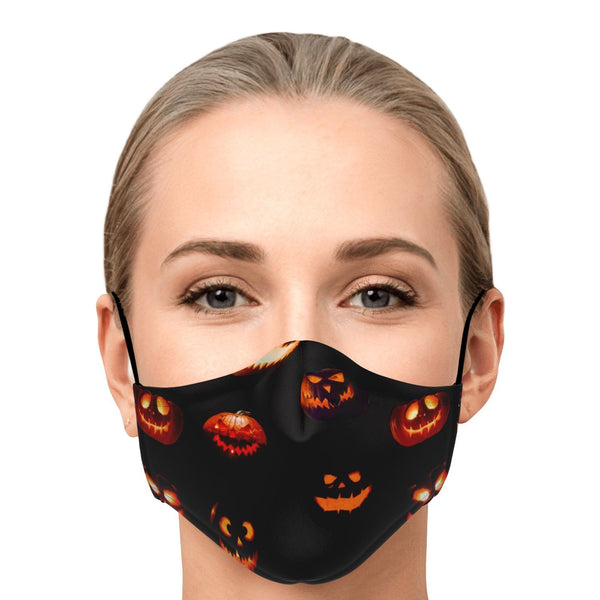 65 MCMLXV Unisex Halloween Jack - O - Lanterns Print Face Mask - 65mcmlxv