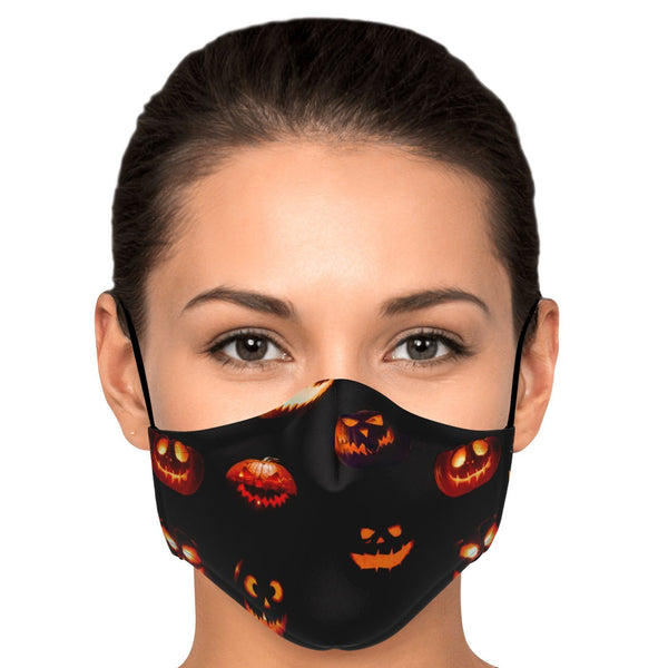 65 MCMLXV Unisex Halloween Jack - O - Lanterns Print Face Mask - 65mcmlxv