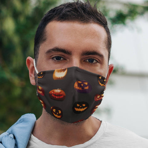 65 MCMLXV Unisex Halloween Jack - O - Lanterns Print Face Mask - 65mcmlxv