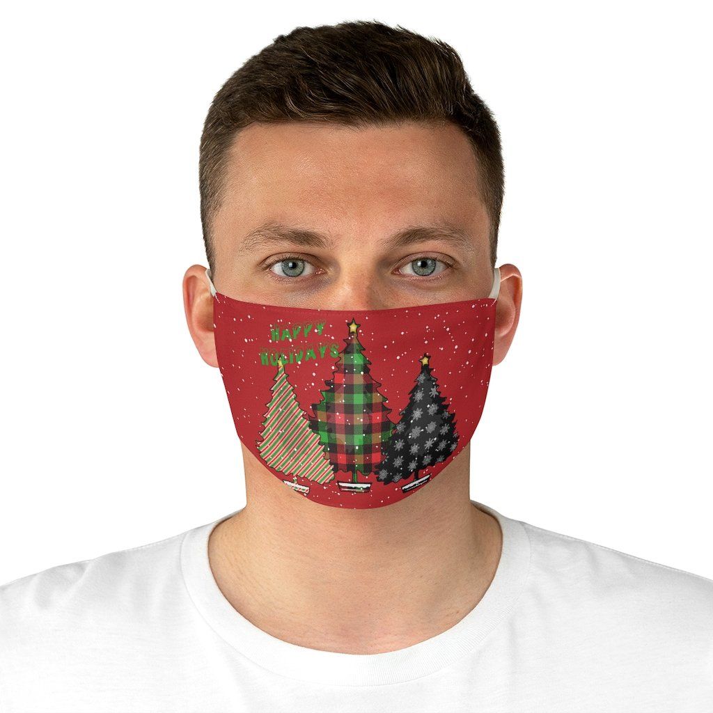 65 MCMLXV Unisex Happy Holidays Christmas Trees Print Face Mask - 65mcmlxv