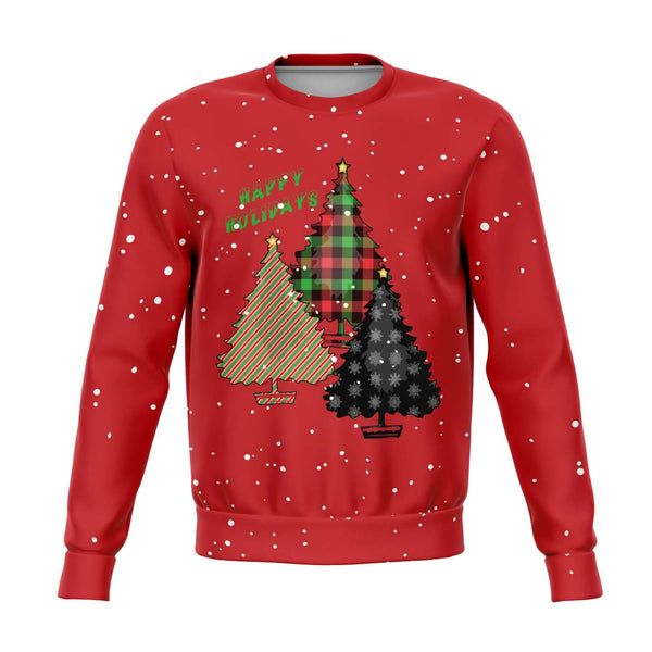 65 MCMLXV Unisex Happy Holidays Christmas Trees Print Sweatshirt - 65mcmlxv